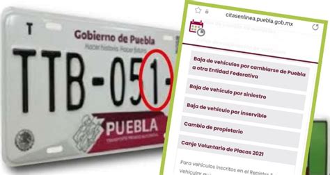 cita para canje de placas puebla|Cita canje de placas en Puebla: así se agenda